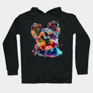 Yorkshire Terrier Colorfull Pop Art Design For Dog Onwer Hoodie